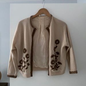 Vintage cashmere and beaded sweater. Size small.